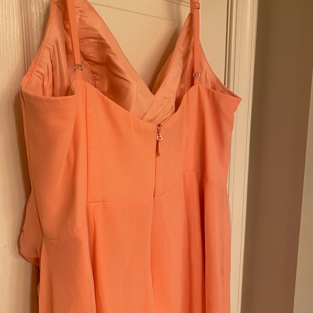 Coral Azazie gown - Picture 4 of 8